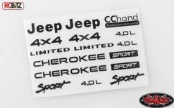 RC4WD Metal Emblem Set For Axial SCX10 XJ (Black)