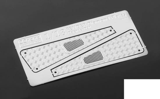 Metal Front Side Hood Diamond Plates For 1/18 Gelande D90 RC4WD 2 Metal Front Side Hood Diamond Plates For 1/18 Gelande D90 RC4WD - Image 2