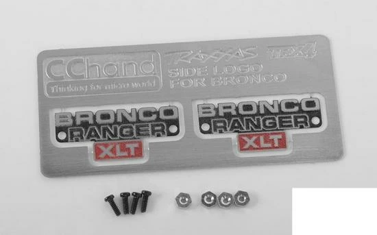 Side Metal Emblem For Traxxas TRX-4 79 Bronco Ranger XLT RC4WD 1 Side Metal Emblem For Traxxas TRX-4 79 Bronco Ranger XLT RC4WD