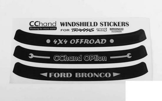 Windshield Decals For Traxxas TRX-4 79 Bronco Ranger XLT RC4WD 1 Windshield Decals For Traxxas TRX-4 79 Bronco Ranger XLT RC4WD