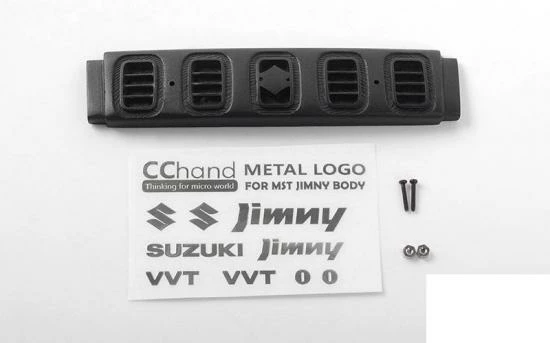 Front Grille For MST 1/10 CMX W/ Jimny J3 Body W/ Front Metal Decals RC4WD 1 Front Grille For MST 1/10 CMX W/ Jimny J3 Body W/ Front Metal Decals RC4WD