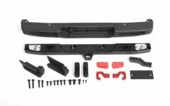 OEM Rear Bumper W/ Tow Hook And License Plate Holder For Axial 1/10 SCX10 III Jeep JT Gladiator RC4WD