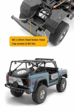 Rough Stuff Metal Rear Tube Bumper For Axial SCX10 III Early Ford Bronco (Black) RC4WD -Deals RC4WD Store VVV C1297 5