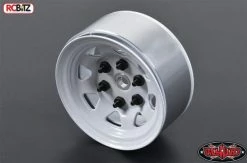 RC4WD Stamped Steel Single 1.55 Stock White Beadlock Wheel