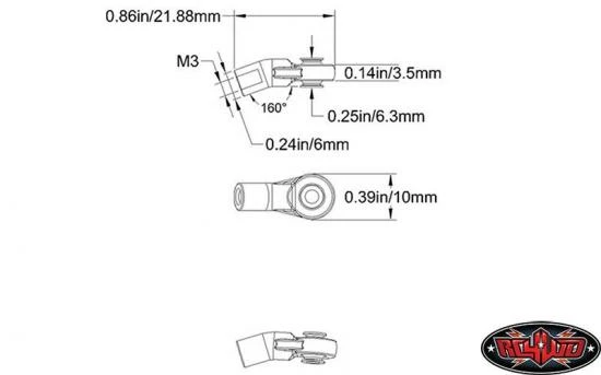 RC4WD M3 Short Bent Plastic Rod End (20x) 3 RC4WD M3 Short Bent Plastic Rod End (20x) - Image 3