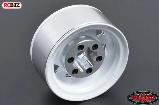 RC4WD Stamped Steel Single 1.55 Stock White Beadlock Wheel 2 RC4WD Stamped Steel Single 1.55 Stock White Beadlock Wheel - Image 2
